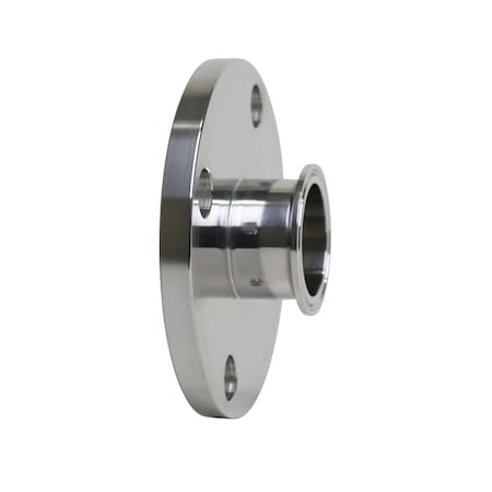 Wayland 1in FLANGE X CLAMP ADAPTER - MACHINE FINISH -316L W638MP-1